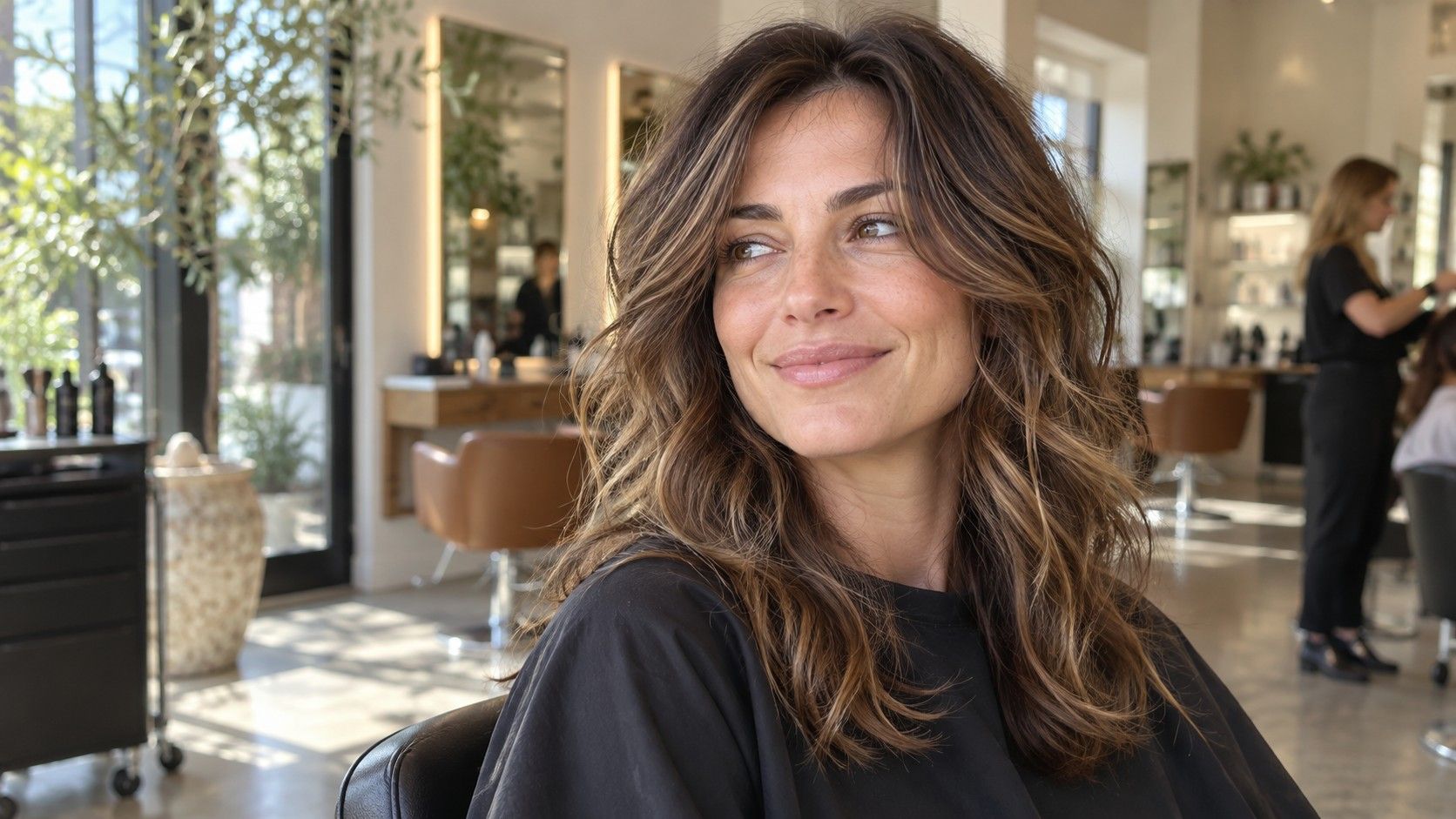 Wavy haircut with soft layers