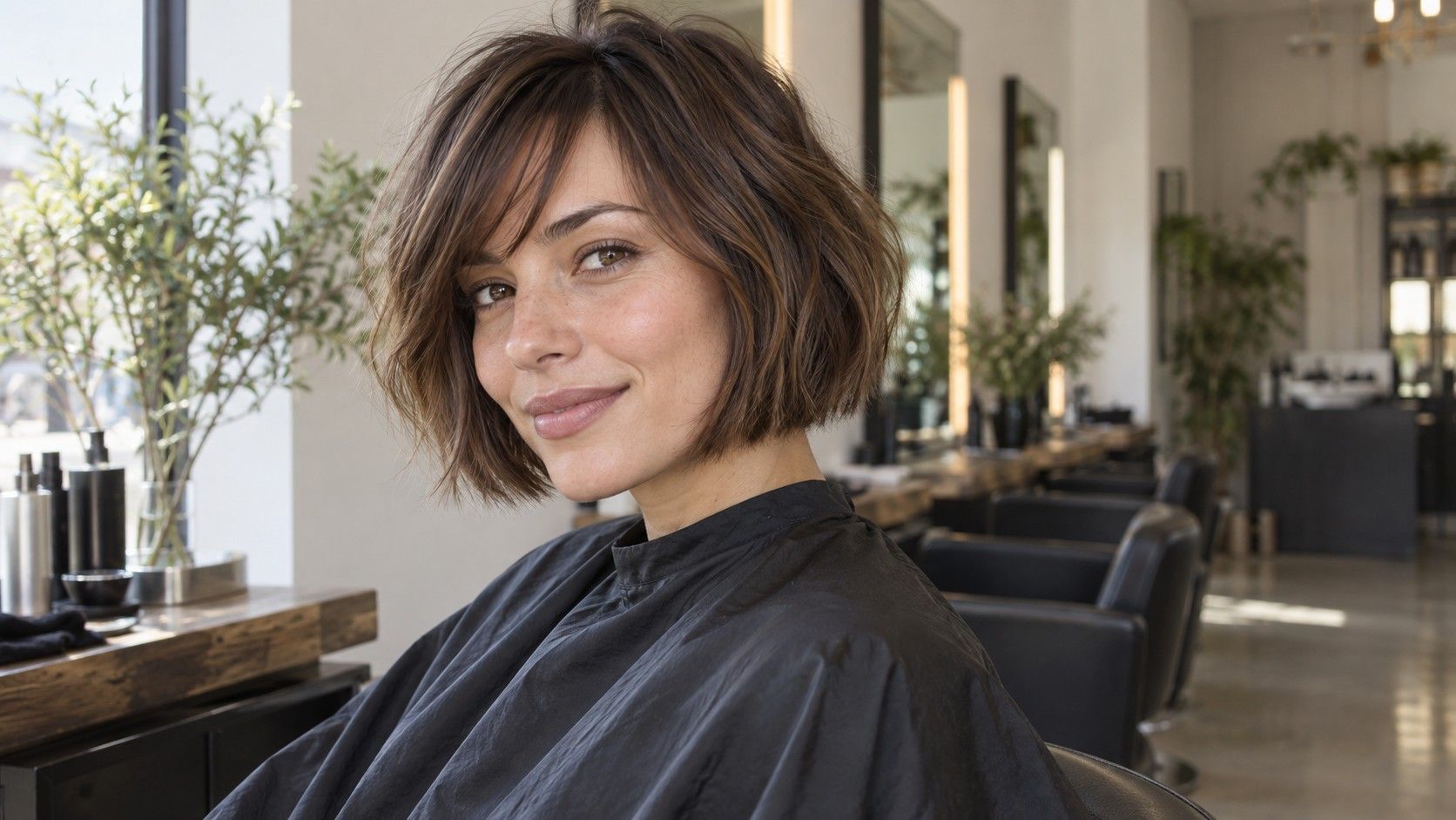 Haircut choices for an oblong face